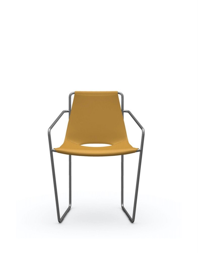 Кресло Apelle (хром/желтый)