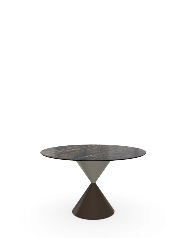 Стол Clessidra (черная керамика/серый/коричневый) 120см