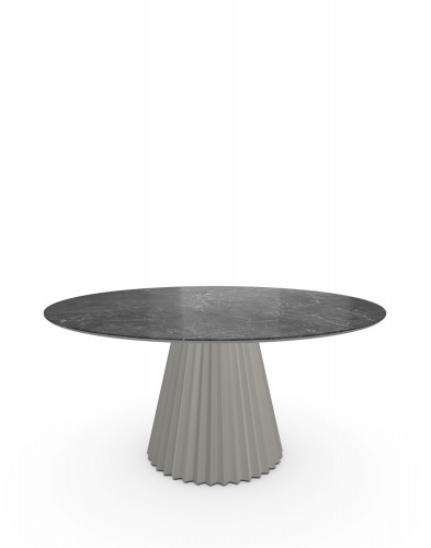 Стол обеденный Plisse (черный/серый) 90см
