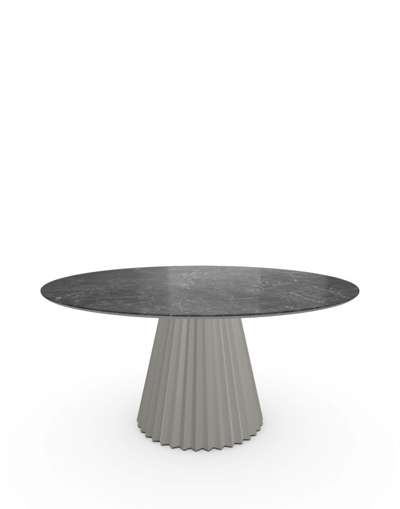 Стол обеденный Plisse (черный/серый) 90см